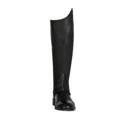 Mini-chaps de couro com perfil contrastante Equestro Preto