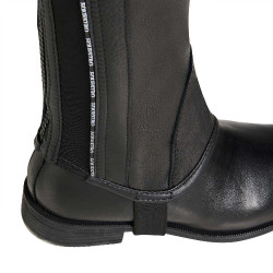 Mini-chaps de couro com perfil contrastante Equestro Preto
