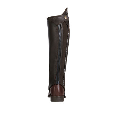 Mini-chaps de couro com perfil contrastante Equestro Castanho