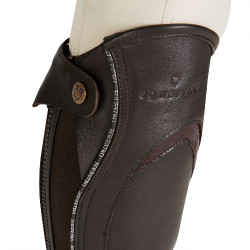 Mini-chaps de couro com perfil contrastante Equestro Castanho