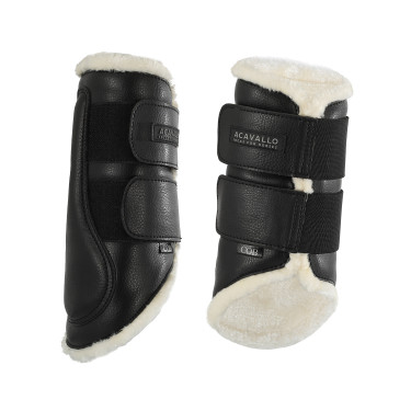 Guizeiras dianteiras em couro ecológico com fecho duplo de velcro Acavallo Guizeiras dianteiras em couro ecológico com fecho duplo de velcro Acavallo
