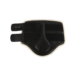 Guizeiras dianteiras em couro ecológico com fecho duplo de velcro Acavallo Preto