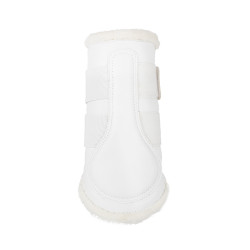 Guizeiras dianteiras em couro ecológico com fecho duplo de velcro Acavallo Branco Guizeiras dianteiras em couro ecológico com fecho duplo de velcro Acavallo Branco