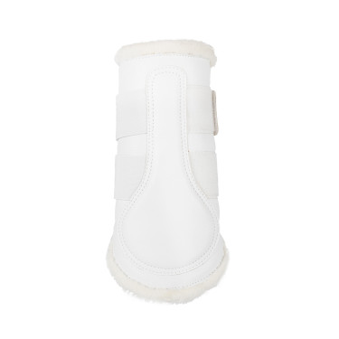 Guizeiras dianteiras em couro ecológico com fecho duplo de velcro Acavallo Branco Guizeiras dianteiras em couro ecológico com fecho duplo de velcro Acavallo Branco