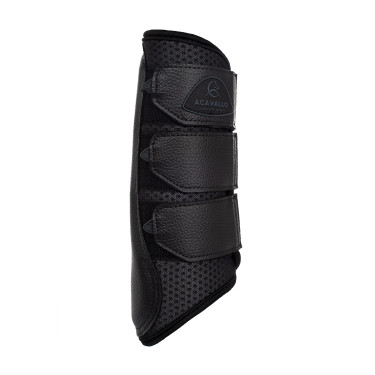 Guizeiras traseiras em neoprene perfurado com triplo velcro Acavallo Preto