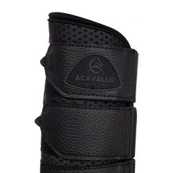 Guizeiras traseiras em neoprene perfurado com triplo velcro Acavallo Preto