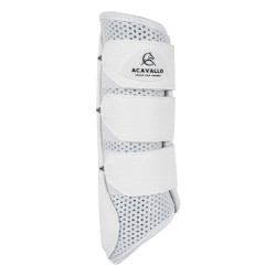 Guizeiras traseiras em neoprene perfurado com triplo velcro Acavallo Branco