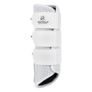 Guizeiras traseiras em neoprene perfurado com triplo velcro Acavallo Branco