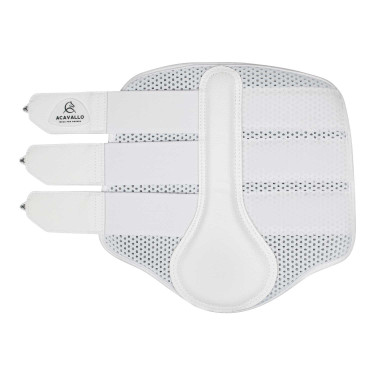 Guizeiras traseiras em neoprene perfurado com triplo velcro Acavallo Branco