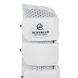 Guizeiras traseiras em neoprene perfurado com triplo velcro Acavallo Branco