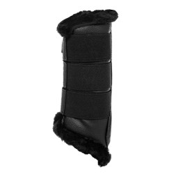 Guétras traseiras em couro sintético com triplo velcro Acavallo Preto