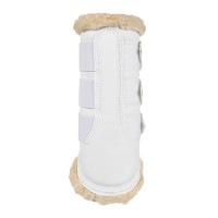 Guétras traseiras em couro sintético com triplo velcro Acavallo Branco