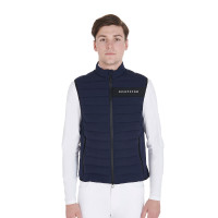 Colete masculino em tecido técnico corta-vento Equestro Marinho Azul-marinho Colete masculino em tecido técnico corta-vento Equestro Marinho Azul-marinho