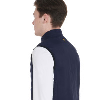 Colete masculino em tecido técnico corta-vento Equestro Marinho Azul-marinho Colete masculino em tecido técnico corta-vento Equestro Marinho Azul-marinho