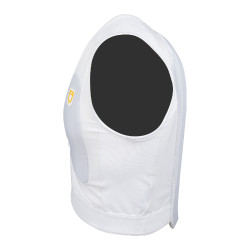 Colete de proteção nível 2 com peito almofadado unissex Equestro Branco