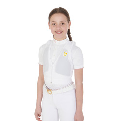 Colete de proteção nível 2 com peito acolchoado infantil Equestro Branco