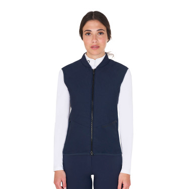 Colete ajustado em tecido técnico feminino Equestro Blazer marinho Azul-marinho