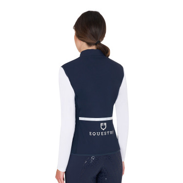 Colete ajustado em tecido técnico feminino Equestro Blazer marinho Azul-marinho