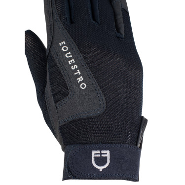 Luvas infantis Sunny em tecido técnico Equestro Marinho Azul-marinho