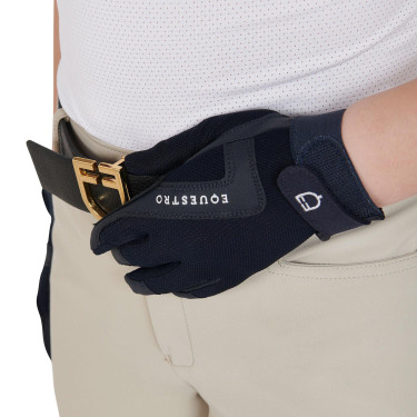 Luvas infantis Sunny em tecido técnico Equestro Marinho Azul-marinho
