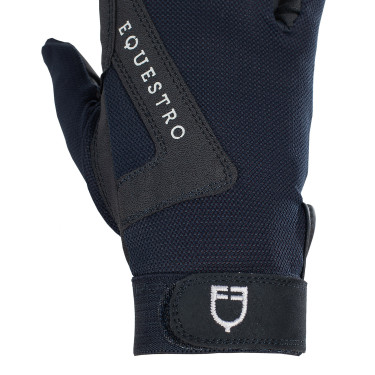 Luvas em tecido técnico Sunny Equestro Marinho Azul-marinho
