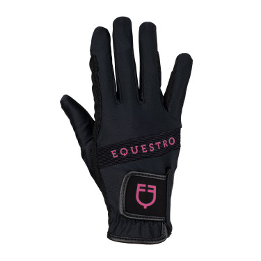 Luvas em tecido técnico com logótipo multicolorido Equestro Luvas em tecido técnico com logótipo multicolorido Equestro
