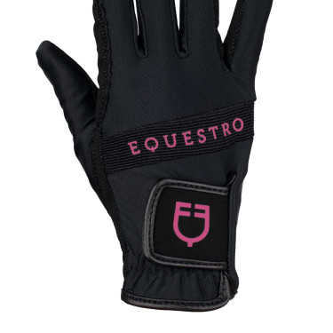 Luvas em tecido técnico com logótipo multicolorido Equestro Luvas em tecido técnico com logótipo multicolorido Equestro