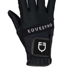 Luvas em tecido técnico com logótipo multicolorido Equestro Preto / branco