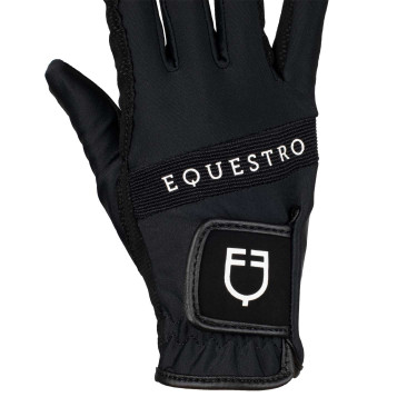Luvas em tecido técnico com logótipo multicolorido Equestro Preto / branco