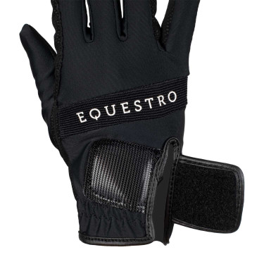 Luvas em tecido técnico com logótipo multicolorido Equestro Preto / branco