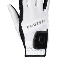 Luvas em tecido técnico com logótipo multicolorido Equestro Preto / branco Luvas em tecido técnico com logótipo multicolorido Equestro Preto / branco