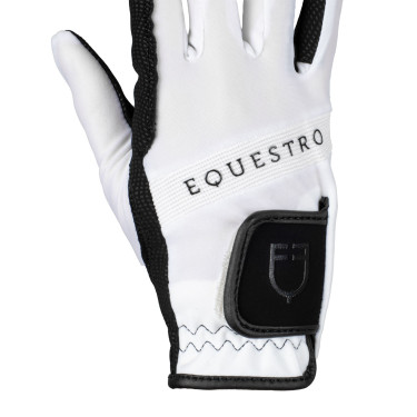Luvas em tecido técnico com logótipo multicolorido Equestro Preto / branco