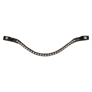 Frontal em couro de vitelo com cristais em forma de estrela Acavallo Frontal em couro de vitelo com cristais em forma de estrela Acavallo