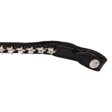 Frontal em couro de vitelo com cristais em forma de estrela Acavallo Frontal em couro de vitelo com cristais em forma de estrela Acavallo