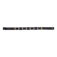 Frontal em couro com padrão geométrico Polo H Equestro Preto