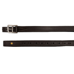 Estribos de couro duplo com fivelas curvas Equestro Castanho escuro