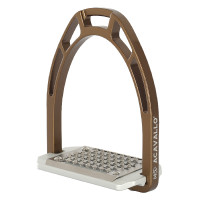 Estribos de alumínio Arco Evolution Alupro Acavallo Bronze Castanho Estribos de alumínio Arco Evolution Alupro Acavallo Bronze Castanho
