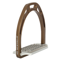 Estribos de alumínio Arco Evolution Alupro Acavallo Bronze Castanho Estribos de alumínio Arco Evolution Alupro Acavallo Bronze Castanho