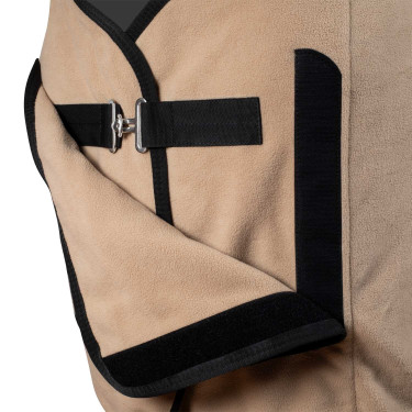 Cobertor de lã polar com fecho frontal com aba GP Equestro Bege