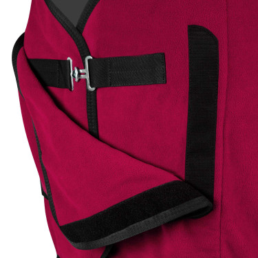 Cobertor de lã polar com fecho frontal com aba GP Equestro Bordéus Bordô Cobertor de lã polar com fecho frontal com aba GP Equestro Bordéus Bordô