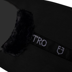 Cobertor de lã polar com fecho frontal com aba GP Equestro Preto Cobertor de lã polar com fecho frontal com aba GP Equestro Preto