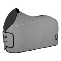 Cobertor de lã polar com fecho frontal com aba GP Equestro Cinzento Cobertor de lã polar com fecho frontal com aba GP Equestro Cinzento