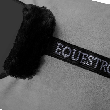 Cobertor de lã polar com fecho frontal com aba GP Equestro Cinzento