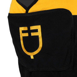 Cobertura de lã polar anti-pilling bicolor Munster Equestro Preto / amarelo