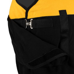 Cobertura de lã polar anti-pilling bicolor Munster Equestro Preto / amarelo