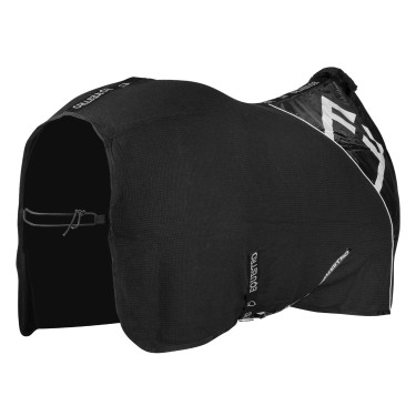 Capa de box em tecido Waffle Equestro Preto