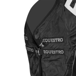Capa de box em tecido Waffle Equestro Preto