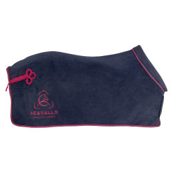 Cobertura de box em lã polar com colarinho acolchoado 800g Acavallo Marinho / bordô Azul Cobertura de box em lã polar com colarinho acolchoado 800g Acavallo Marinho / bordô Azul