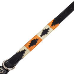 Coleira de couro Polo N Equestro para cão Preto