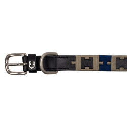 Coleira de couro para cão com padrão geométrico Polo H Equestro Coleira de couro para cão com padrão geométrico Polo H Equestro